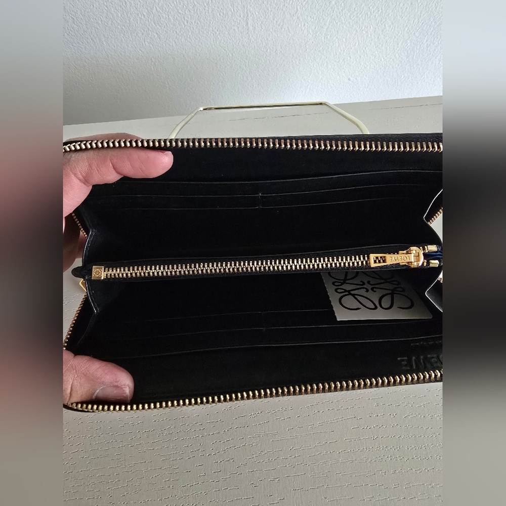 Loewe Black Wallet with Gold Accents - Picture 7 of 12